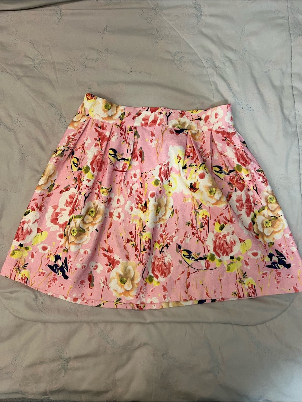 Floral Pink Circle Skater Skirt